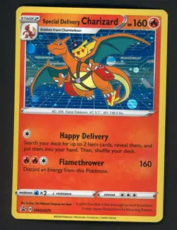 2020 Pokemon SWSH BSP Pokemon Center UK #075 Special Delivery Charizard Holo - Image 1