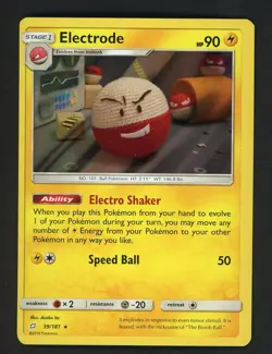 2019 Pokemon Sun & Moon Team Up #39 Electrode Holo - Image 1