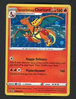 2020 Pokemon SWSH BSP Pokemon Center UK #075 Special Delivery Charizard Holo - Image 1