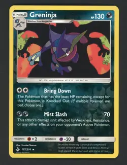 2019 Pokemon Sun & Moon Unbroken Bonds #117 Greninja Holo - Image 1