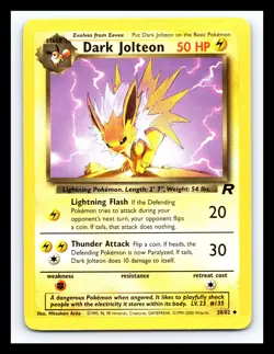 💥 DARK JOLTEON Non Holo # 38/82 | TEAM ROCKET SET | Pokemon 2000 - Image 1
