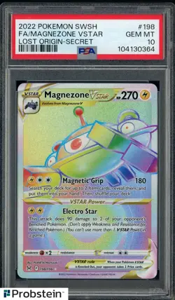 2022 Pokemon SWSH #198 FA/Magnezone Vstar Lost Origin SECRET PSA 10 - Image 1