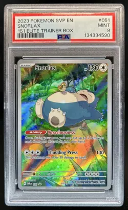 2023 Pokemon SV Black Star Promos - SVP EN Snorlax #051 PSA 9 - Image 1