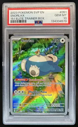 2023 Pokemon SV Black Star Promos - SVP EN Snorlax #051 PSA 10 GEM MINT - Image 1