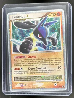 2007 Pokemon Diamond & Pearl Black Star Promos Lucario LV.X #DP12 - Image 1