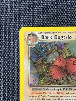 Pokemon Dark Dugtrio 6/82 Team Rocket Holo Rare Unlimited 2000 50 HP LP/NM - Image 2