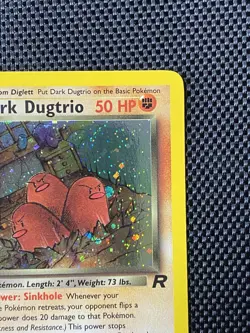 Pokemon Dark Dugtrio 6/82 Team Rocket Holo Rare Unlimited 2000 50 HP LP/NM - Image 3
