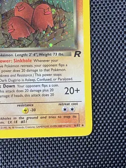 Pokemon Dark Dugtrio 6/82 Team Rocket Holo Rare Unlimited 2000 50 HP LP/NM - Image 4