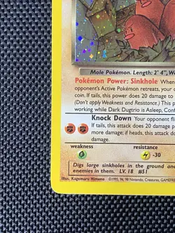 Pokemon Dark Dugtrio 6/82 Team Rocket Holo Rare Unlimited 2000 50 HP LP/NM - Image 5