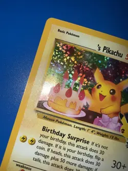 ______'s Pikachu Birthday - 24/53 - Holo Rare NM, English Pokemon Celebrations - Image 2