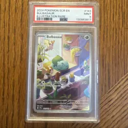 professionally graded 2024 Pokemon TCG Bulbasaur #143 Illustration Rare - Image 1