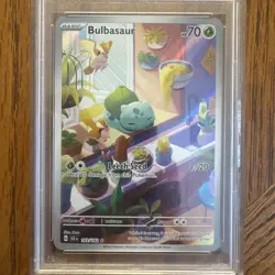 professionally graded 2024 Pokemon TCG Bulbasaur #143 Illustration Rare - Image 2
