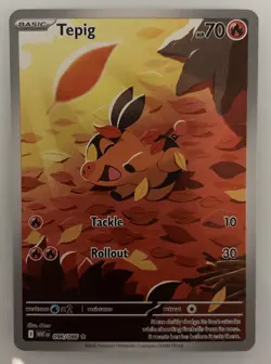 🔥Tepig 096/086 SV: White Flare Illustration Rare Full Art Pokemon TCG NM+🔥 - Image 1