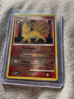 Pokemon TCG Vulpix SH6 Platinum Secret Rare Reverse Holo Damaged - Image 1