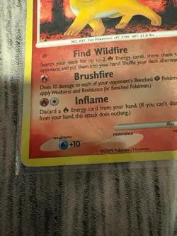 Pokemon TCG Vulpix SH6 Platinum Secret Rare Reverse Holo Damaged - Image 3