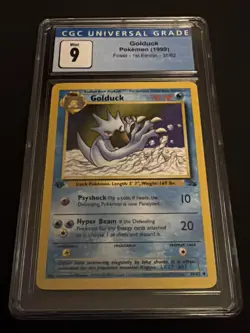 1999 POKEMON FOSSIL - FIRST ED #35/62 GOLDUCK CGC 9 - Image 1