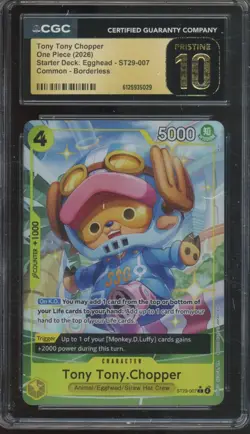 2026 One Piece Starter Deck Egghead Borderless Tony Tony Chopper Pristine CGC 10 - Image 1