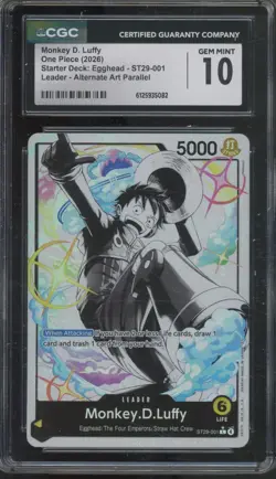 2025 One Piece Starter Deck Egghead Leader Monkey D. Luffy Gem Mint CGC 10 - Image 1