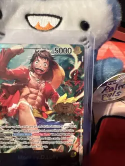 One Piece Monkey.D.Luffy 2nd Anniversary Stamped ALTERNATE ART LEADER NEAR MINT - Image 3