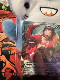 One Piece Monkey.D.Luffy 2nd Anniversary Stamped ALTERNATE ART LEADER NEAR MINT - Image 4