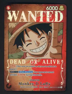 One Piece English OP03 Monkey D Luffy Wanted Alternate Art SP #012 - Image 1