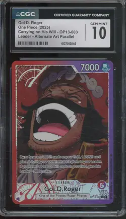 2025 One Piece Carrying On His Will Leader Gol D. Roger Gem Mint CGC 10 - Image 1