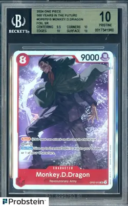 2024 One Piece 500 Years in the Future #OP07015 Monkey D Dragon Foil SR BGS 10 - Image 1