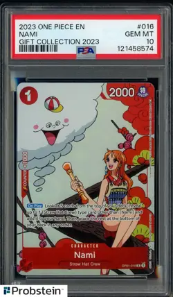 2023 One Piece EN #016 NAMI Gift Collection 2023 PSA 10 - Image 1