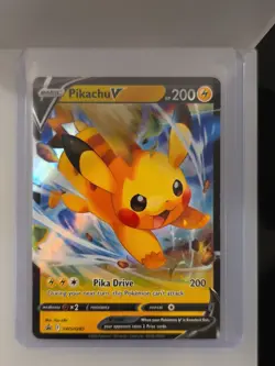 Pokemon TCG Pikachu V SWSH Black Star Promos SWSH285 Holo Promo - Image 1