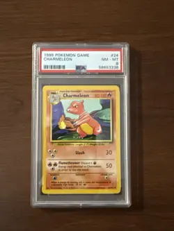 1999 POKEMON GAME #24 CHARMELEON PSA 8 NM-MT BASE SET - Image 1