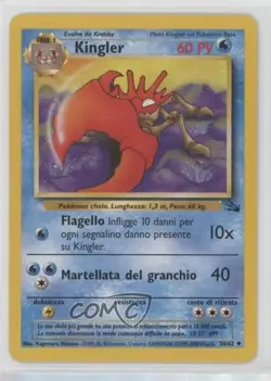 Kingler Italian Pokemon Fossil #38 1999 - Image 1