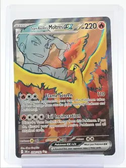 TEAM ROCKET'S MOLTRES EX 2025 POKEMON DESTINED RIVALS ULTRA RARE 208 Q5677 - Image 1