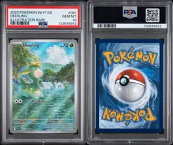2025 POKEMON WHT EN-WHITE FLARE ILLUSTRATION RARE #091 DEERLING PSA 10 - Image 3