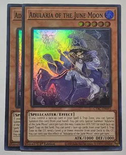 Yugioh x2 Adularia of the June Moon CYAC-EN095 Super Rare 1st edition - Image 1