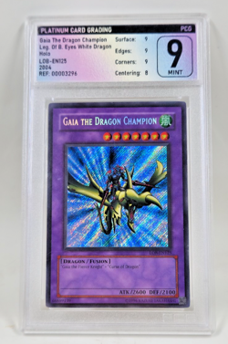 Yu-Gi-Oh Gaia the Dragon Champion LOB-EN125 2004 Print Secret Rare PCG 9 - Image 1