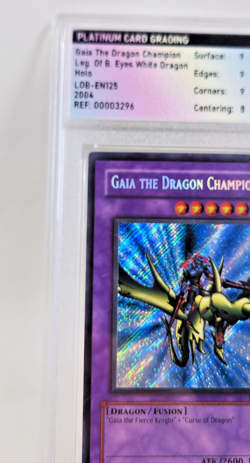 Yu-Gi-Oh Gaia the Dragon Champion LOB-EN125 2004 Print Secret Rare PCG 9 - Image 2