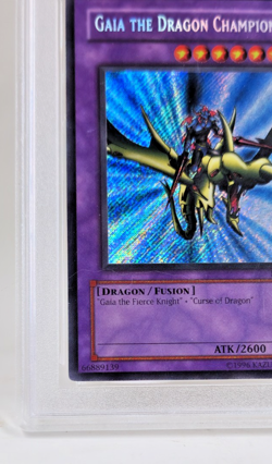 Yu-Gi-Oh Gaia the Dragon Champion LOB-EN125 2004 Print Secret Rare PCG 9 - Image 4