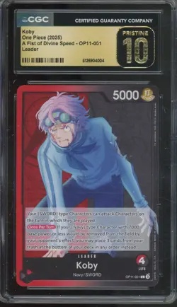 2025 One Piece A Fist Of Divine Speed Leader Koby Pristine CGC 10 - Image 1