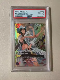 2023 One Piece English OP04-064 Ms. All Sunday SR SP Alt Art PSA 10!!! - Image 1