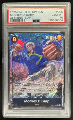 2025 One Piece Monkey.D.Garp Super Rare Alternative Art #OP11-095 PSA 10 - Image 1