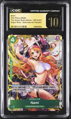 2026 One Piece Nami Super Rare Alt Art #OP14-031 CGC 10 Pristine - Image 1