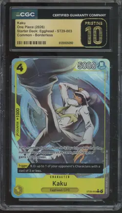 2026 One Piece Starter Deck Egghead Common Borderless #ST20-003 Pristine CGC 10 - Image 1