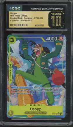 2025 One Piece Starter Deck Egghead Common Borderless Usopp Pristine CGC 10 - Image 1
