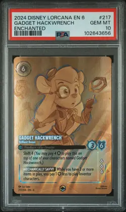 2024 DISNEY LORCANA EN 6-AZURITE SEA GADGET HACKWRENCH - BRILLIANT BOSUN PSA 10 - Image 1