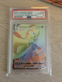 Pokemon Gardevoir VMAX TCG Champions Path Holo Secret Rare Card PSA 10 076/073 - Image 1