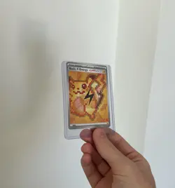 Hand Drawn Pokemon Gen 1 Pikachu sprite Energy Card Original Art 1/1 custom - Image 3