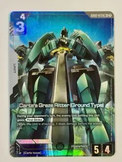 Carta's Graze Ritter (Ground Type) (R+) - Dual Impact (GD02) Gundam Card Game NM - Image 1