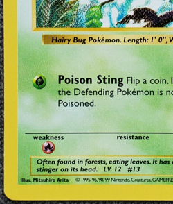 Shadowless Weedle - Base Set - #69/102 - Vintage Pokemon Card 1999 WOTC - Image 5