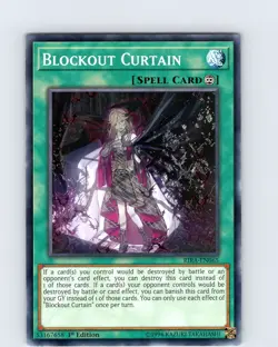 Yu-Gi-Oh TCG Blockout Curtain RIRA-EN065 1st Edition Regular Common Card NM - Image 1
