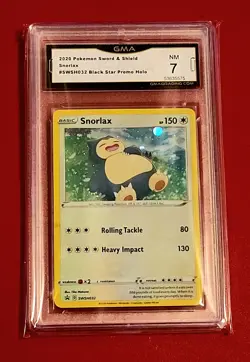 Snorlax SWSH032 - Black Star Promo - Holo Pokemon Card - GMA 7 GRADED - Image 1